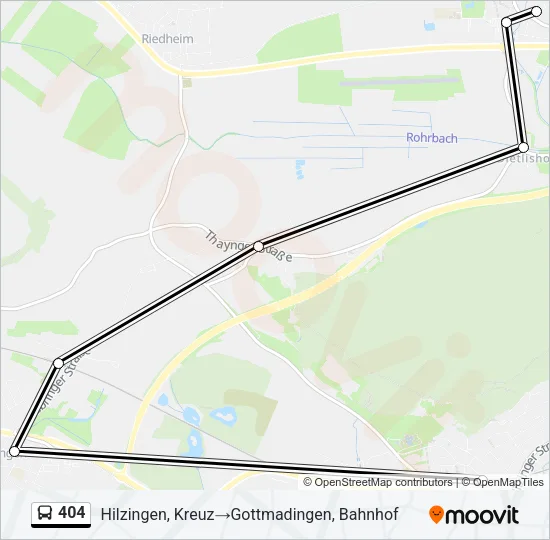404 Bus Line Map