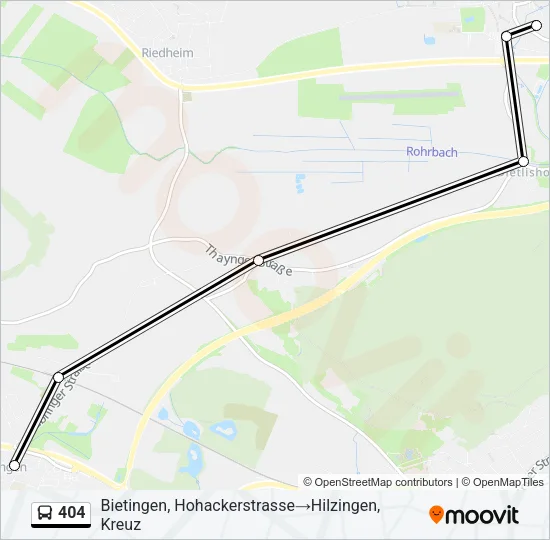 404 Bus Line Map