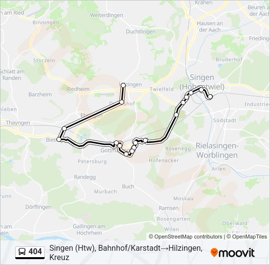404 Bus Line Map