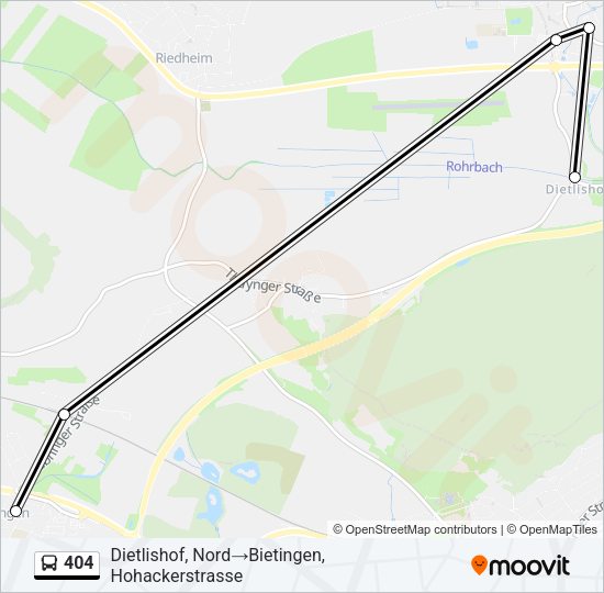 404 Bus Line Map
