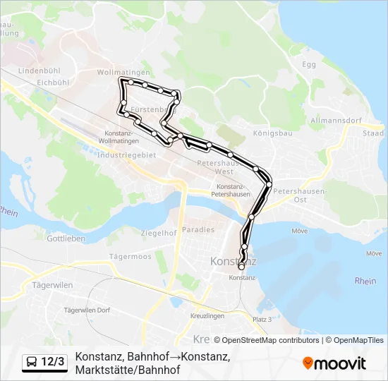 12/3 Bus Line Map
