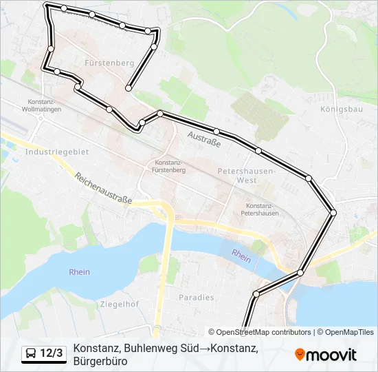 12/3 Bus Line Map