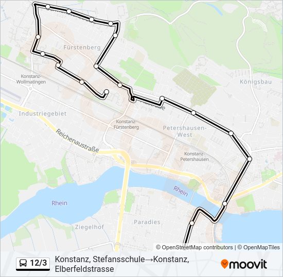 12/3 Bus Line Map