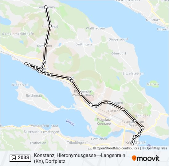 203S Bus Line Map