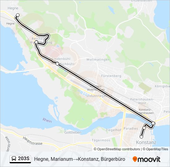 203S Bus Line Map