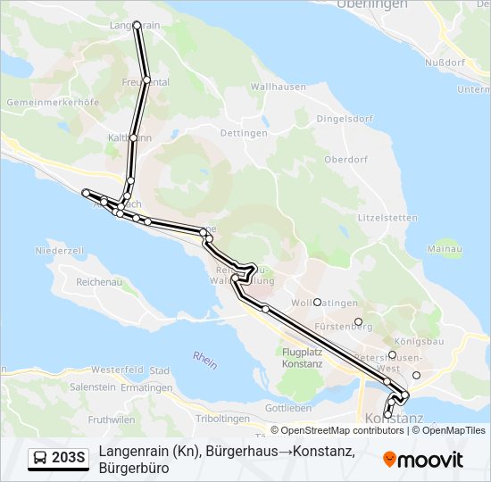 203S Bus Line Map