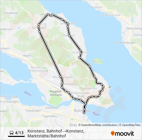 4/13 Bus Line Map