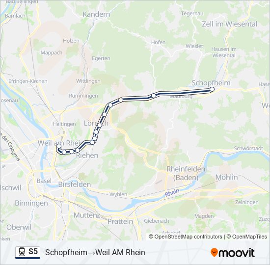 S5 Train Line Map