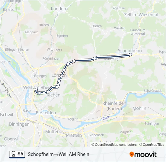 S5 Train Line Map