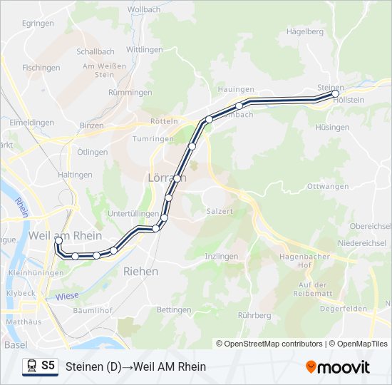 S5 Train Line Map