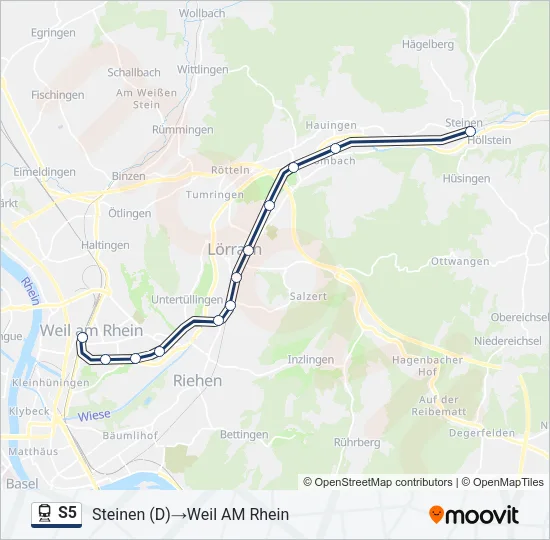 S5 Train Line Map