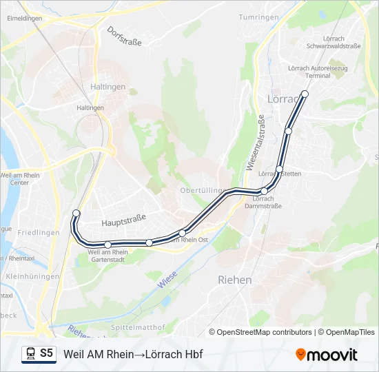S5 Train Line Map