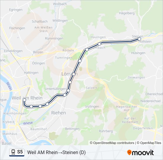 S5 Train Line Map