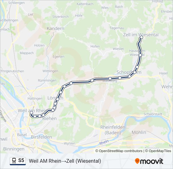 S5 Train Line Map