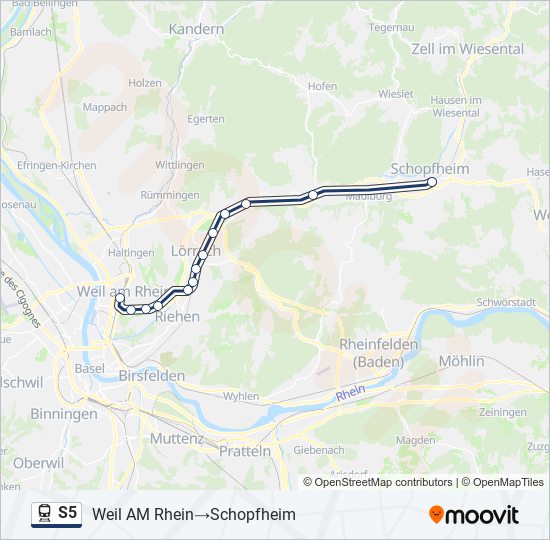 S5 Train Line Map