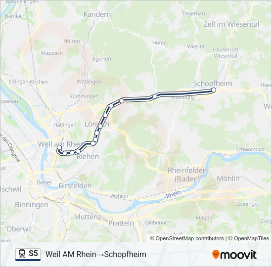 S5 Train Line Map