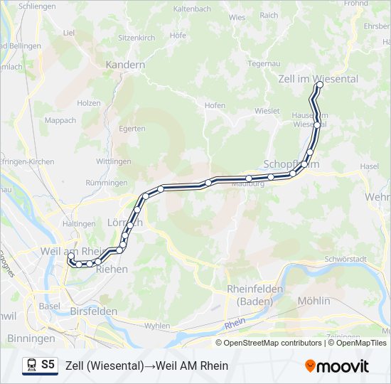 S5 Train Line Map