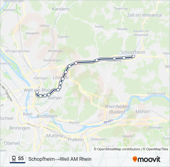 S5 Train Line Map