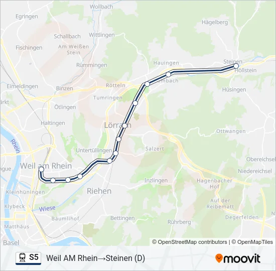 S5 Train Line Map