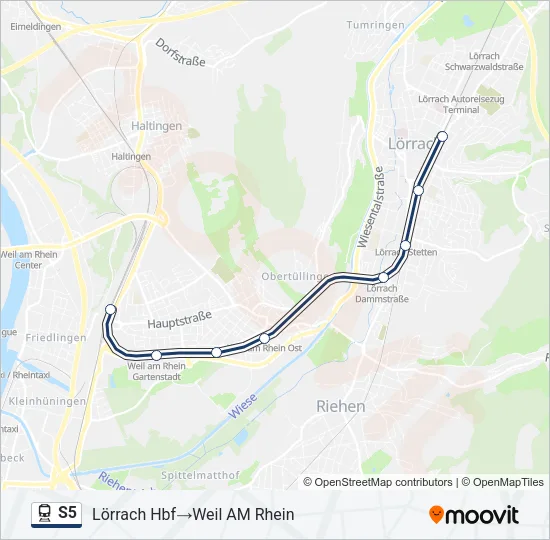 S5 Train Line Map