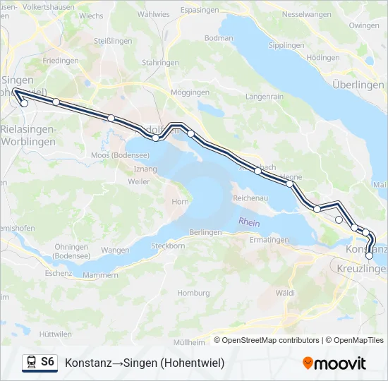 S6 Train Line Map