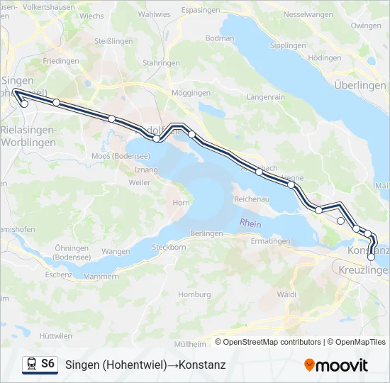 S6 Train Line Map