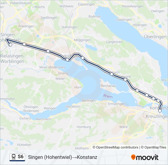 S6 Train Line Map