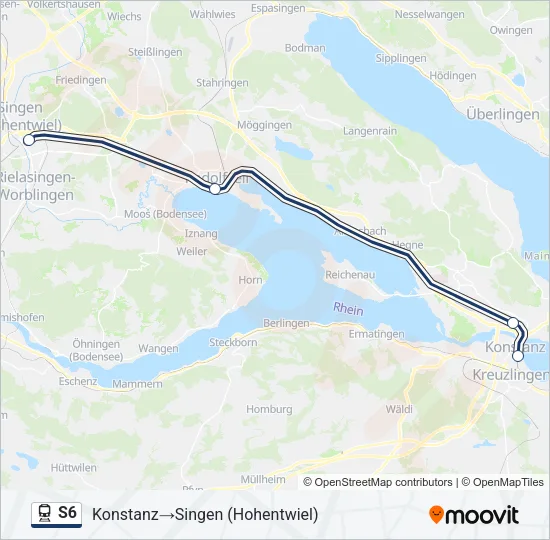 S6 Train Line Map