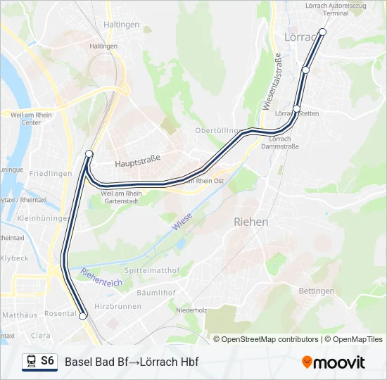 S6 Train Line Map