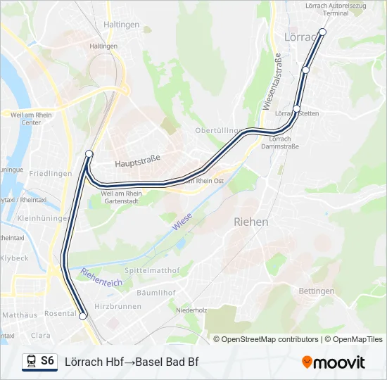 S6 Train Line Map