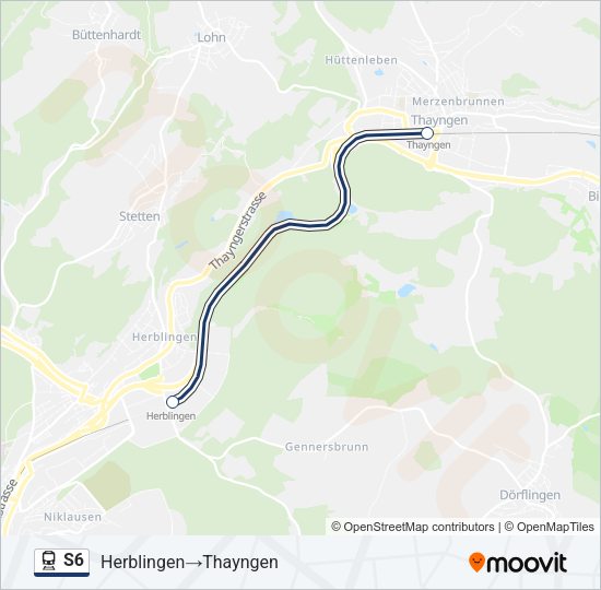 S6 Train Line Map
