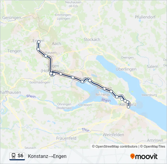 S6 Train Line Map