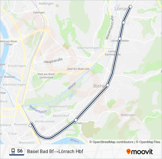 S6 Train Line Map