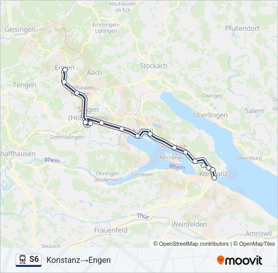 S6 Train Line Map