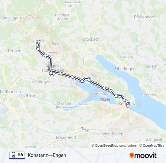 S6 Train Line Map