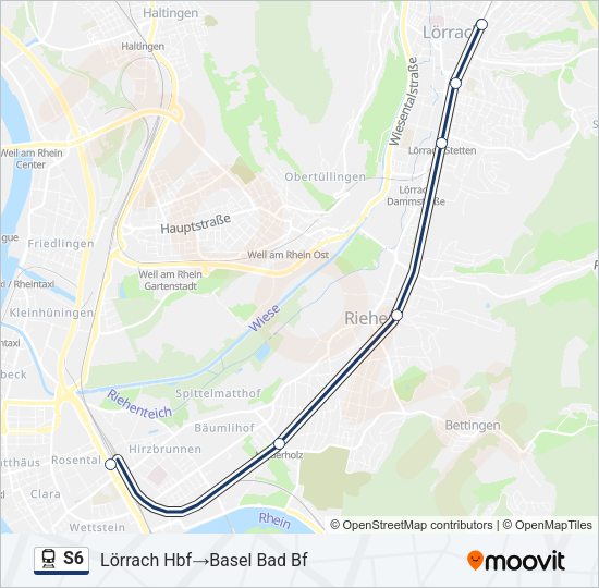 S6 Train Line Map