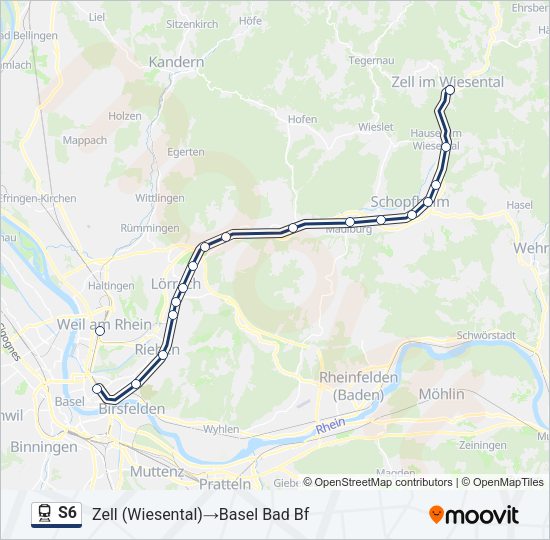 S6 Train Line Map
