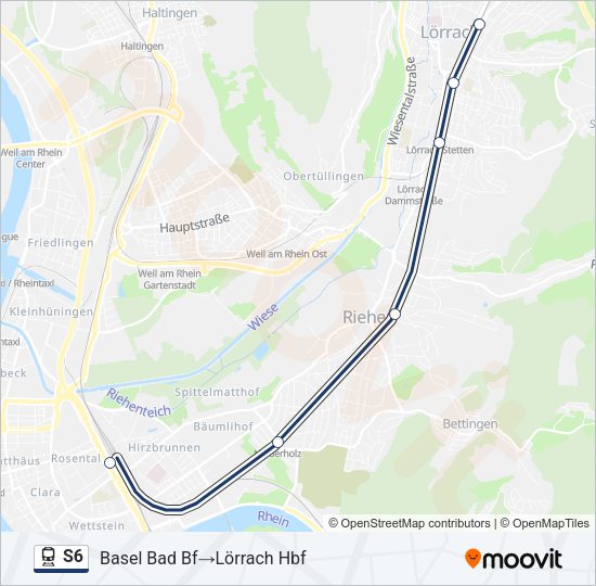 S6 Train Line Map