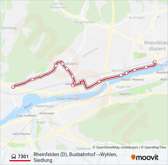 7301 Bus Line Map