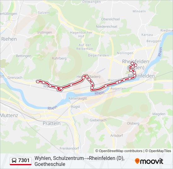 7301 Bus Line Map