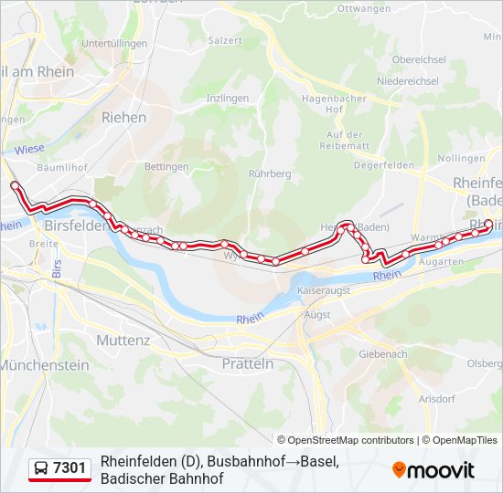 7301 Bus Line Map