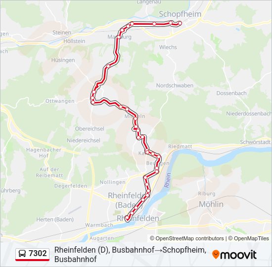 7302 Bus Line Map