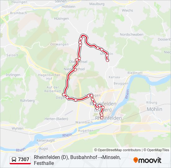 7307 Bus Line Map