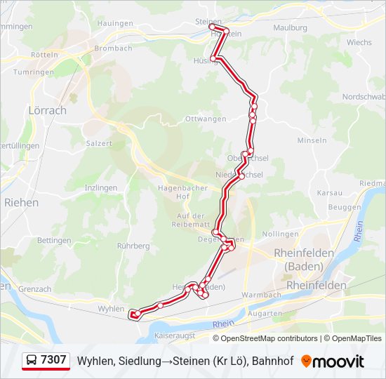 7307 Bus Line Map