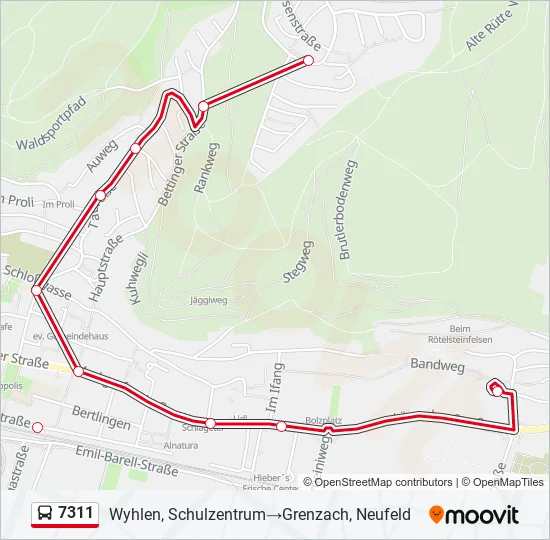 7311 Bus Line Map