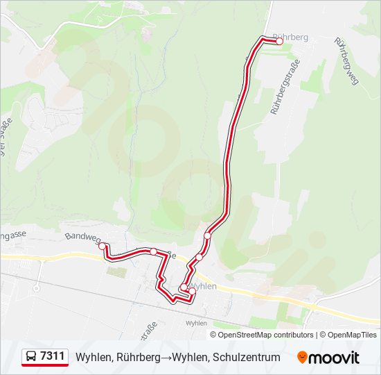 7311 Bus Line Map