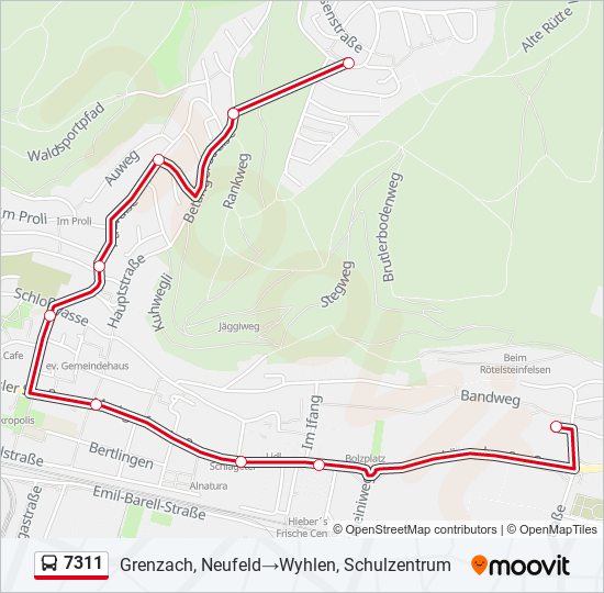 7311 Bus Line Map
