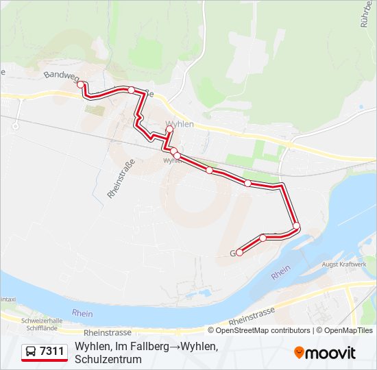 7311 Bus Line Map