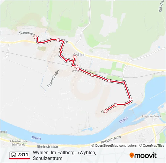 7311 Bus Line Map