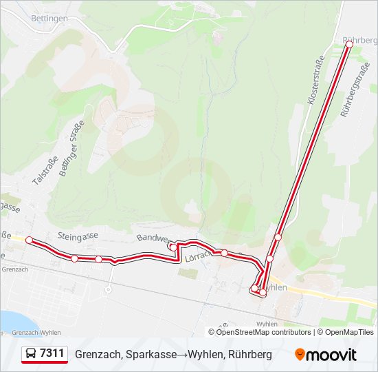 7311 Bus Line Map